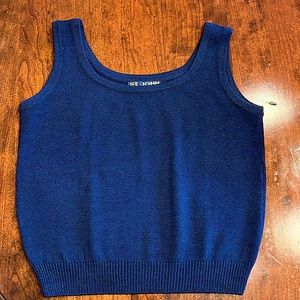 St John navy blue top, looks royal blue but is dark blue.